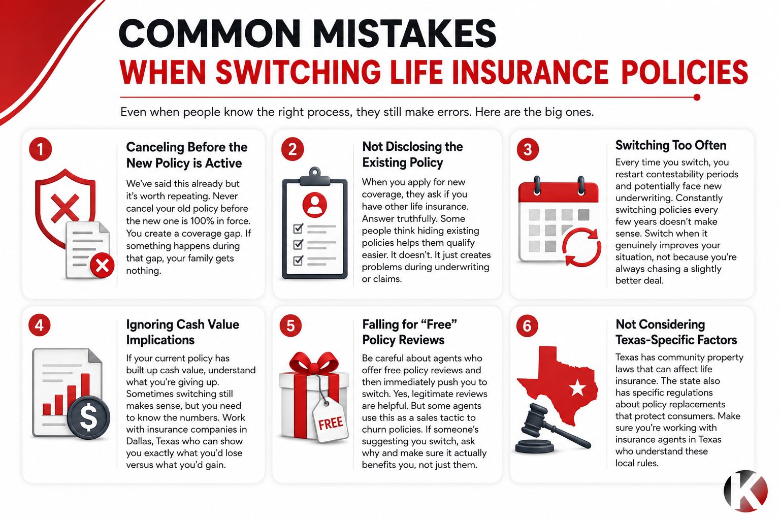 Common Mistakes When Switching Life Insurance Policies